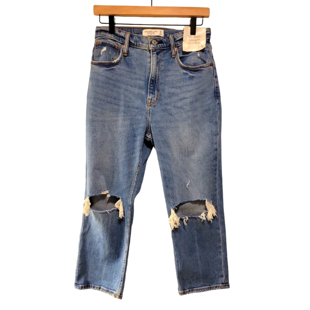 Abercrombie & Fitch, NWT, Jeans, The Ankle Straight, Ultra High Rise, Wom 28/6 X